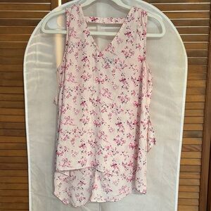 Kaari Blue Pink Floral Blouse